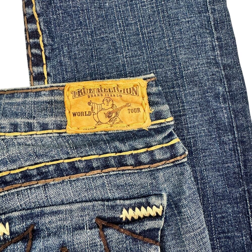 True Religion VTG Y2K Low-Rise Embroidered Stitch Detail Jeans Women's Size 27 - Picture 7 of 9